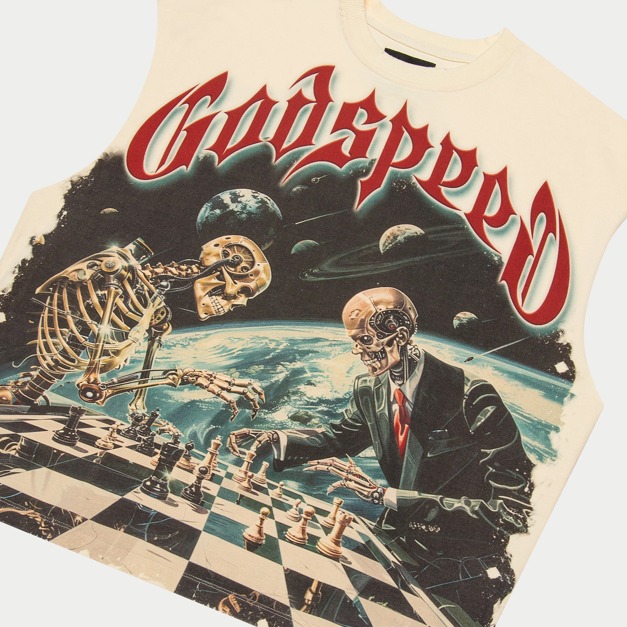 Checkmate Sleeveless (Bone) - Image 2