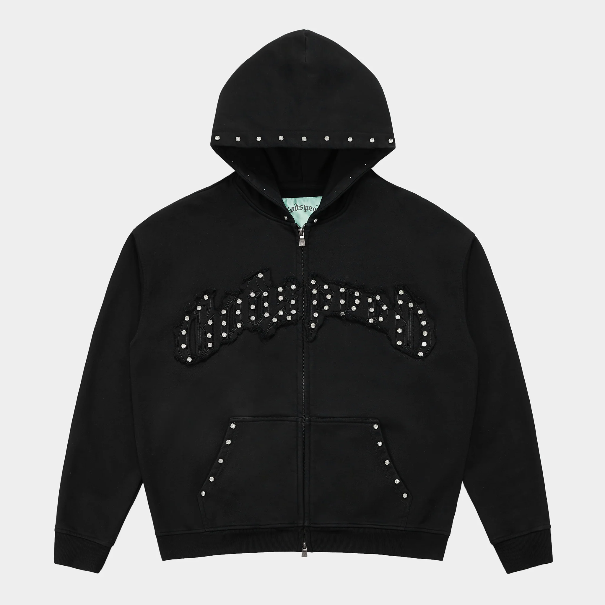 Symmetric Studed Sweatsuit V2 (Black VVS💎) - Image 2