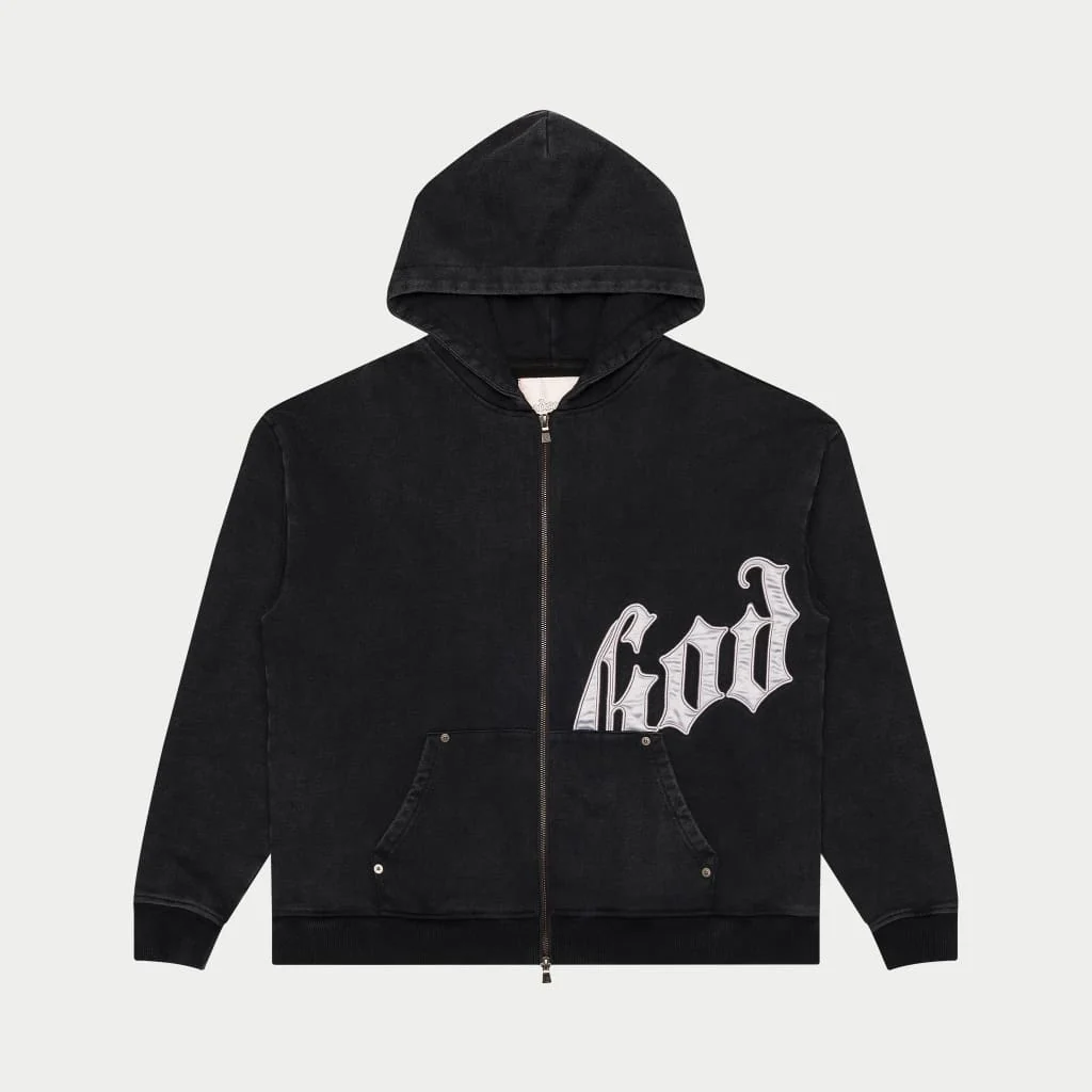 OG Logo Sweatsuit V2 (Black Wash/Silver Satin) - Image 5