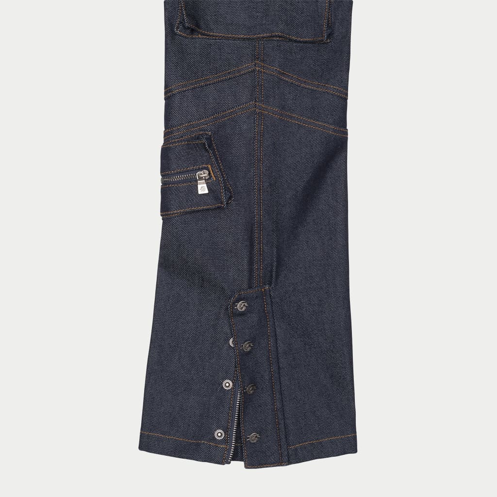 Rockstar Flare Cargo Denim (Raw Blue) - Image 5