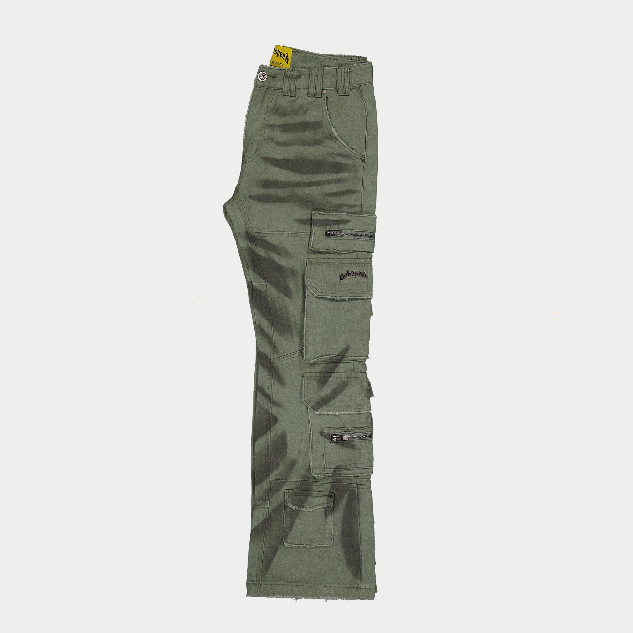 Skidrow Flared Cargo Pants (Sage) - Image 4